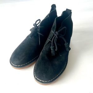 Hush Puppies Black Cyra Catelyn Boot, Size 8.5 | Suede Bootie | Genuine Leather